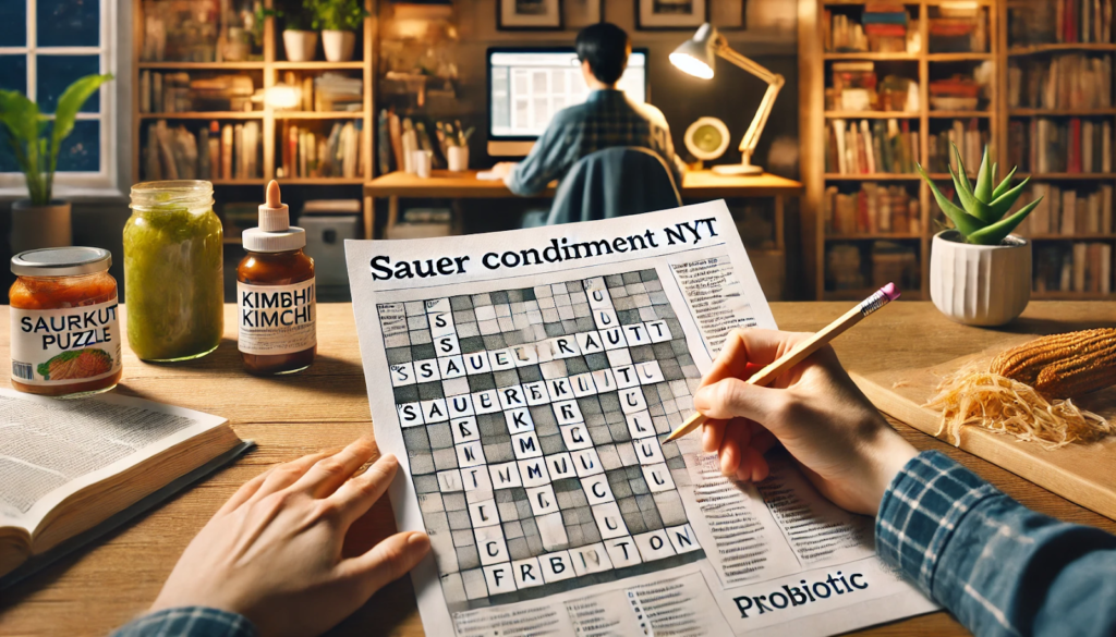 Answer to the “Sauer Condiment NYT” Crossword Clue